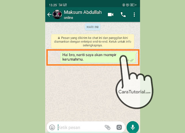 Cara Menghapus Pesan WhatsApp