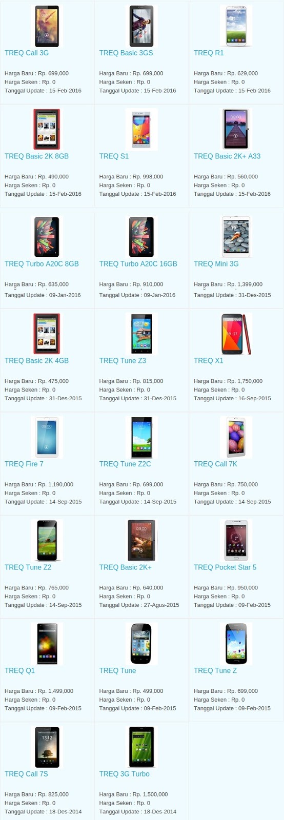 Daftar Harga Terbaru Hp Treq Maret 2016 Daftar Harga Terbaru Hp Treq Maret 2016