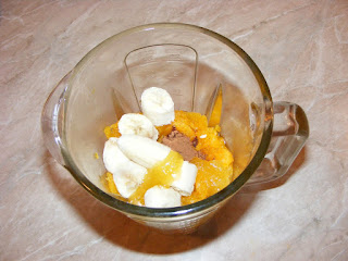 Preparare smoothie de dovleac cu banane reteta naturala retete suc bautura shake bun sanatate imunitate nutritie alimentatie,