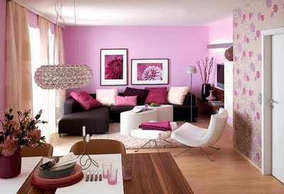 Living Room on Pink Living Room