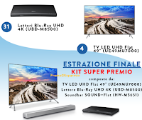 Logo Mediaworld ''4 settimana in 4K'' vinci fantastici premi Samsung