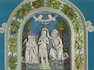 A Della Robbia Baptism of Christ