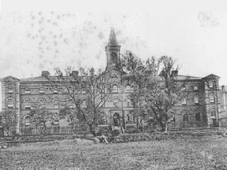 A photo of Pontefract Workhouse, a large Victorian building