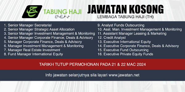 Jawatan Kosong Lembaga Tabung Haji (TH) 2024