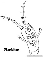 Plankton Coloring Pages Gambar Plankton