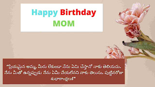 Happy birthday amma quotes in telugu