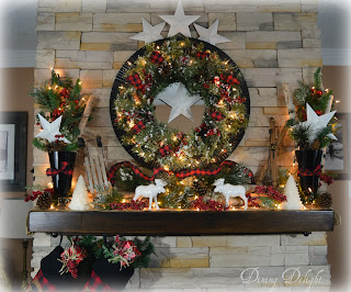  Cabin Christmas mantel