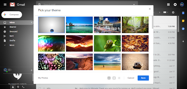 Change Your Gmail Theme Background