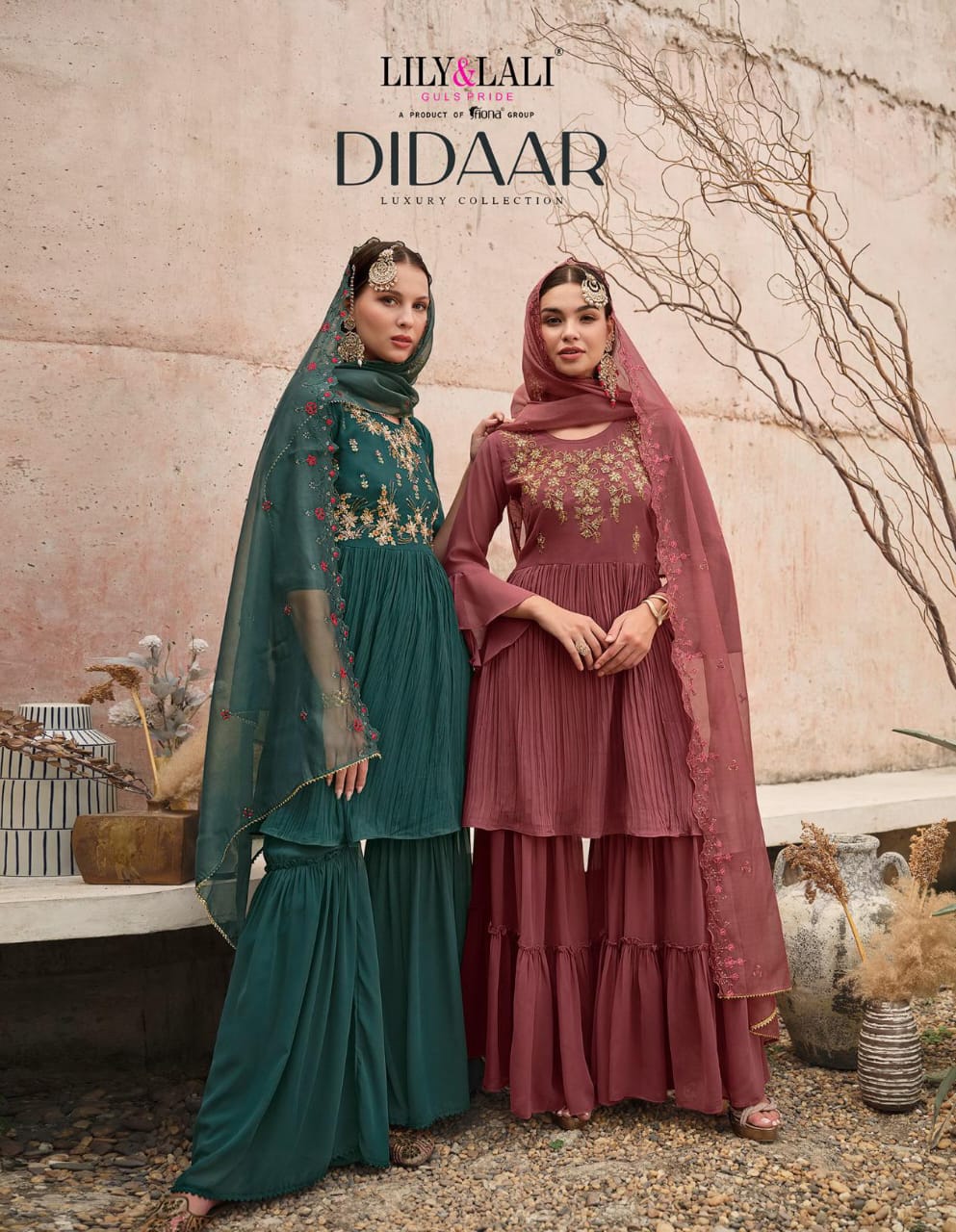 Didaar Lily Lali Georgette Handwork Readymade Sharara Suits