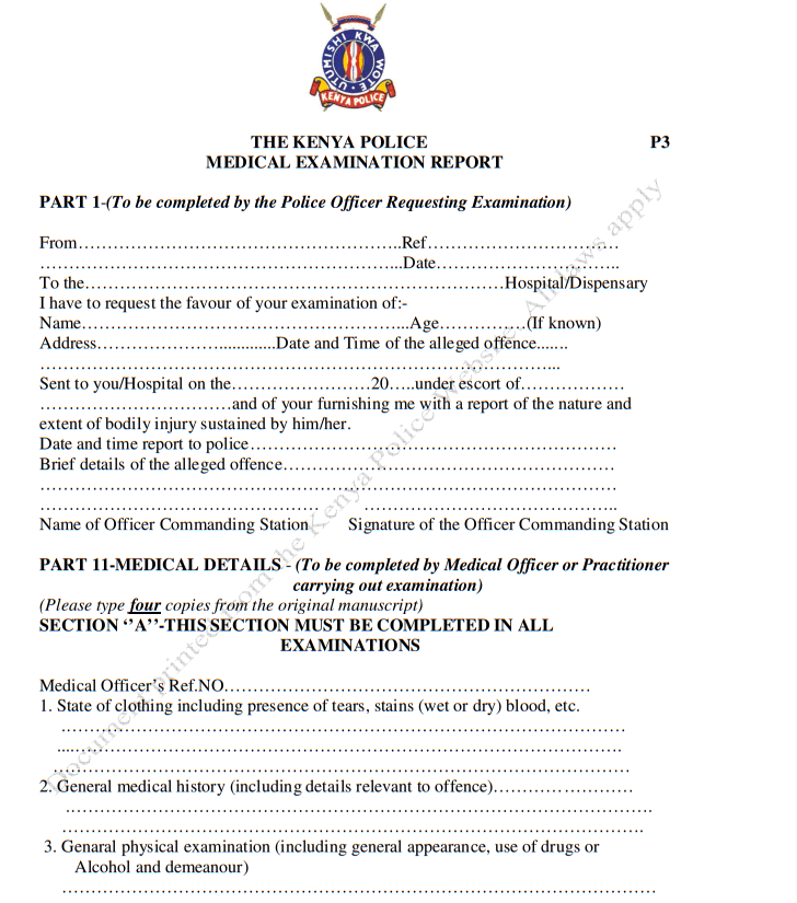 Download P3 Form [PDF] Online (Reasons You may Need it in Kenya)