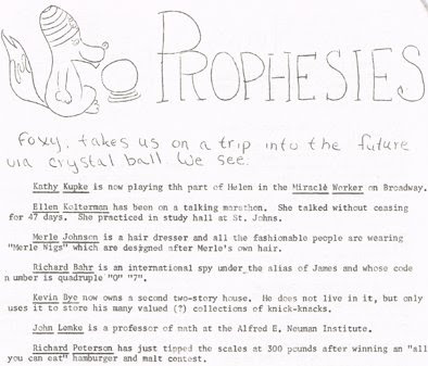 Page 6 (top half) of the May 1968 issue of Hi Lights, the student newspaper of St John Elementary School in Seward, Nebraska. The image was scanned from a paper copy belonging to Steve Sylwester.