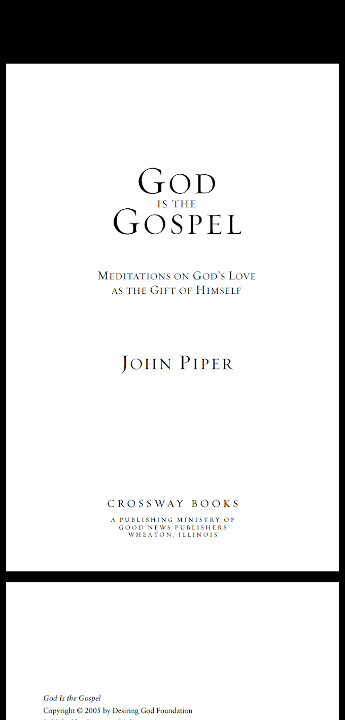 EBOOK: GOD IS THE GOSPEL_ JOHN PIPER