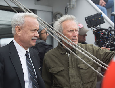 Sully Clint Eastwood and Tom Hanks Set Photo