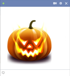Jack-o'-lantern - Carved Pumpkin Halloween Emoticon For Facebook