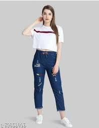 Half jeans girl Photo