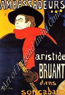 The Great Artist Henri de Toulouse-Lautrec “Jane Avril at the Jardin de Paris” 1893 poster: 51¼" x 37½" 