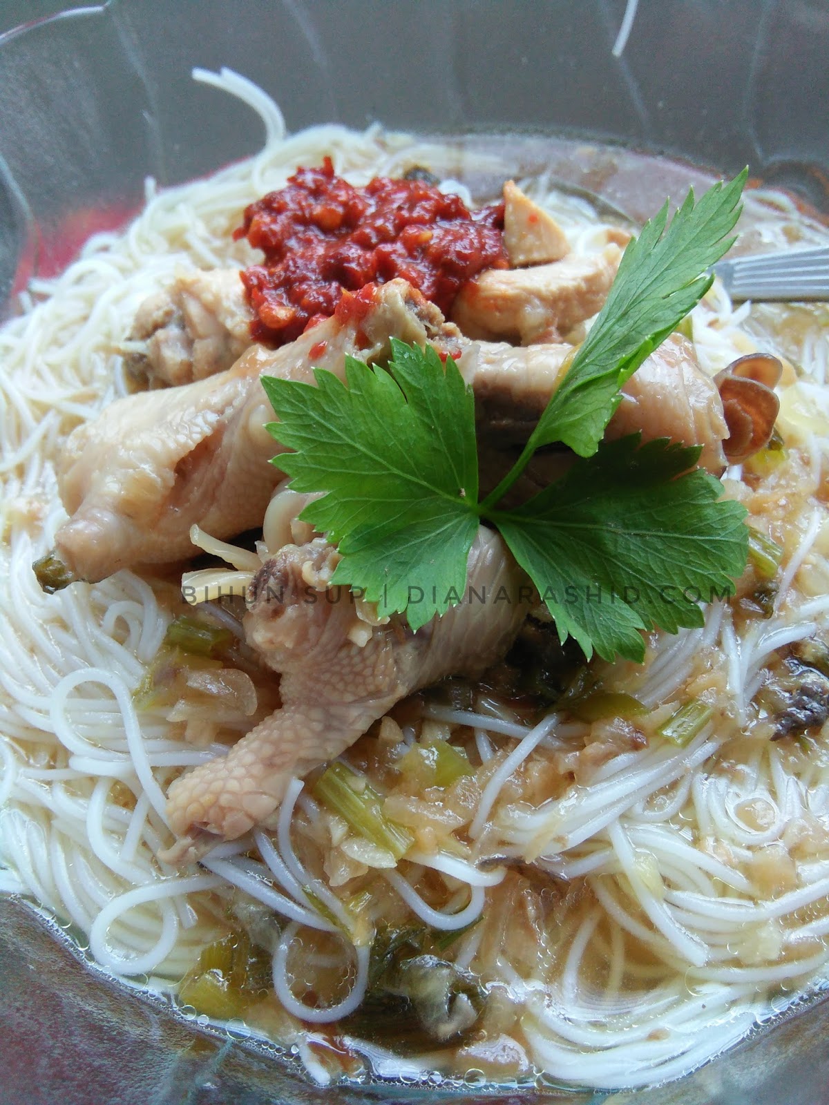 RESEPI BIHUN SUP AYAM YANG MUDAH DAN PALING SEDAP - Diana 