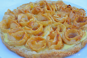 Tarta rosas de manzanas. Patedeloca.com