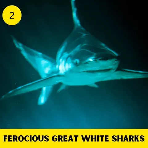 Ferocious Great White Sharks
