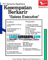 Karir Surabaya di PT. Kharisma Sejahtera (Daihatsu) Oktober 2020