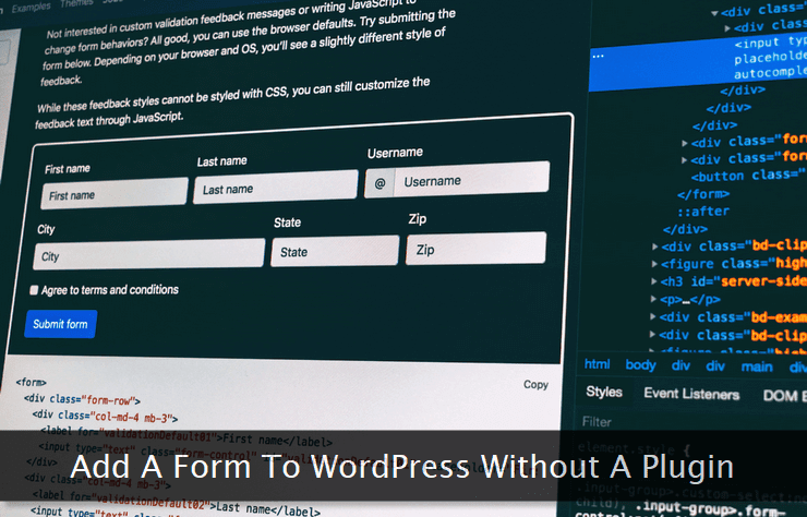 Web form design with HTML markup