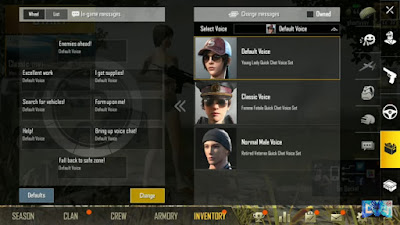 PUBG Mobile Male voice model update