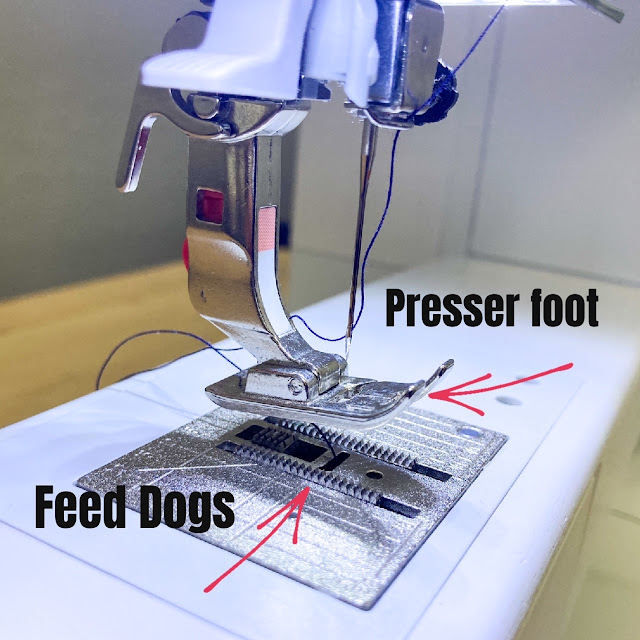 Feed dogs and presser foot - What is a Walking Foot
