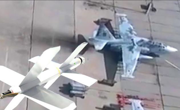 Russian Kamikaze Lancet Drone Destroys Ukrainian Su-25 In Dolgintsevo Region