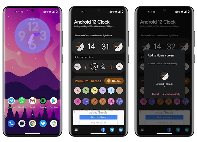 تطبيق مميز | Android 12 Clock Widget للحصول على ويدجت ساعة أندرويد 12