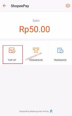 CARA BAYAR BELANJA DI SHOPEE VIA SHOPEEPAY DAN CARA TOP UP SALDO SHOPEEPAY