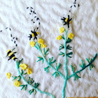 abeilles broderie cecile franconie