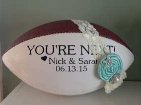 Planning a football-themed wedding? These ideas from www.abrideonabudget.com are GREAT!