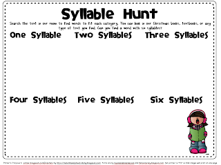  Christmas Syllable Hunt