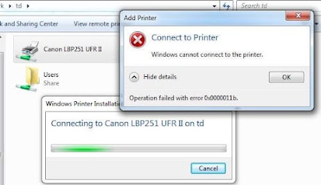 Sửa lỗi kết nối máy in mạng lan cannot connect to printer