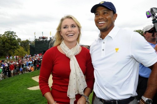 lindsey vonn, tiger woods, lindsey and tiger, vonn and woods.