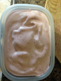 home made healthy strawberry ice cream