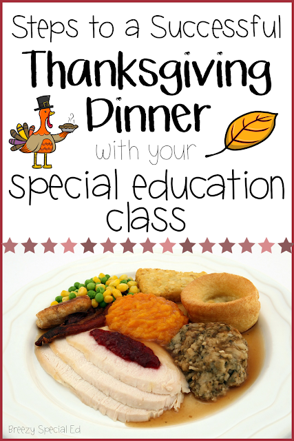 How to plan a thanksgiving dinner for your special education life skill classroom