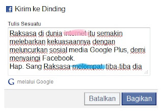 Facebook Update via Google