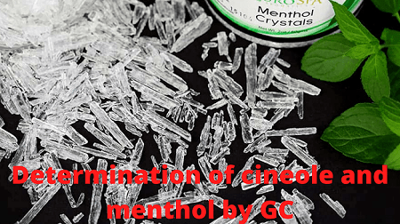 Determination of cineole and menthol by GC