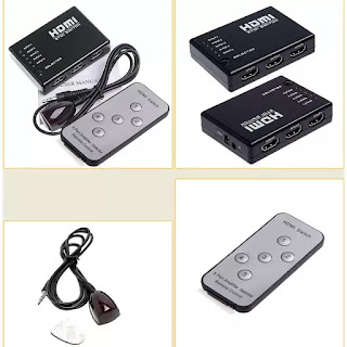 5 Port HDMI Splitter Switcher Selector for HD-DVD STV PS3 Xbox360 1080P