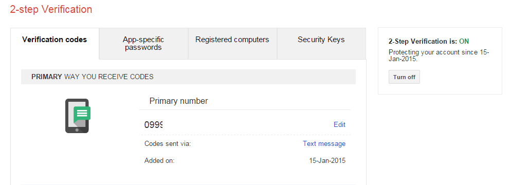  Gmail 2 Step Verification