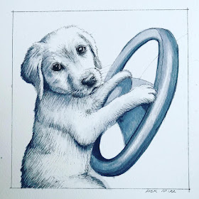 07-Dog-Driving-Animal-Drawings-Diantha-Susan-Korzun-www-designstack-co