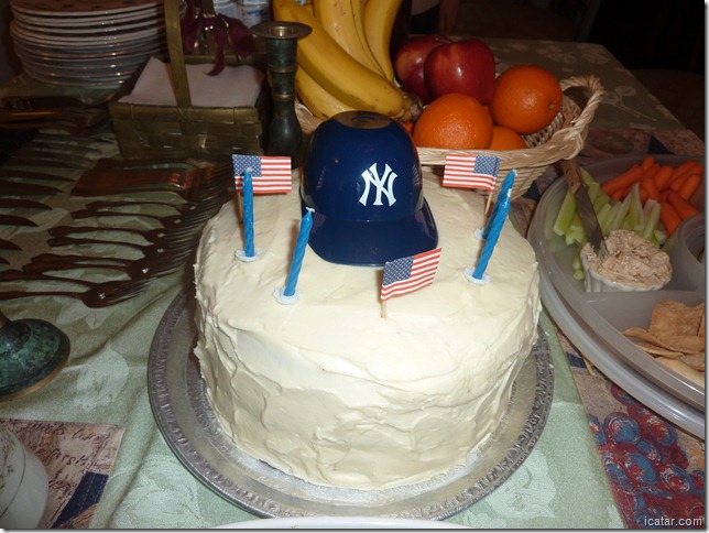 This delicious cake has a chocolate filling and cream cheese frosting!