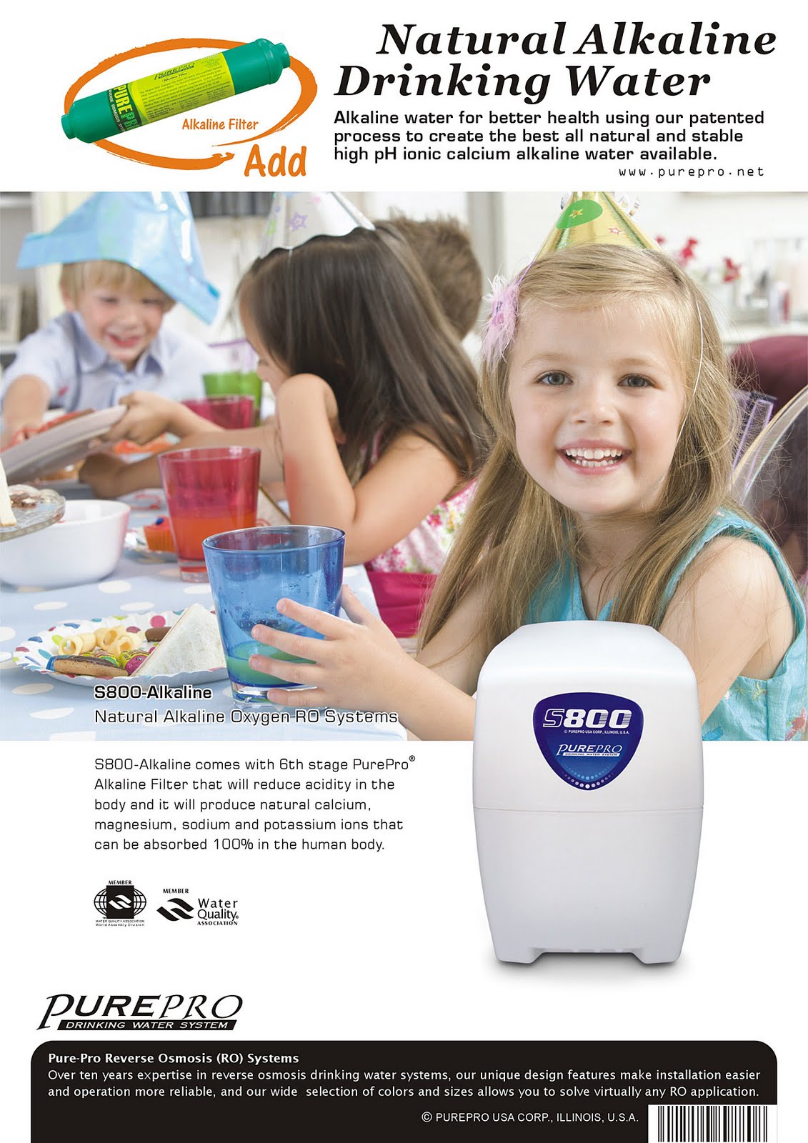 PurePro® S800-Alkaline Reverse Osmosis Water Filtration System