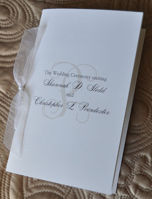 Layout Jackie Wedding Program Ink Color Black Paper White Linen Cover 