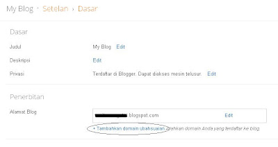 Cara Membuat Setting Blogspot Menjadi Dot Com