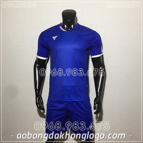Áo bóng đá ko logo TA NC màu xanh dương