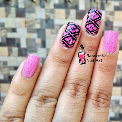 Mexican pink stamping nail polish swatch and review