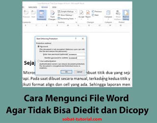 Cara Mengunci File Word Agar Tidak Bisa Diedit dan Dicopy