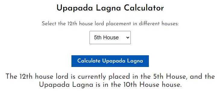 Upapada Lagna Calculator | How To Calculate Upapada Lagna